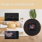 Maxspace Wooden Wall Clock, 8 Inch Non-Ticking Silent Square Wall Clock, Battery Operated, Modern Simple Style Log Decor Clock for Home/Office/School/Kitchen/Bedroom/Living Room (Beige)