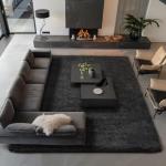 Ophanie Area Rugs 9x12 Living Room, Large Black Bedroom Carpet, Big Shag Indoor Thick Soft Nursery Rug, Fluffy Carpets for Boy and Girls Room Dorm Home Decor Aesthetic