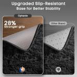 Ophanie Area Rugs 9x12 Living Room, Large Black Bedroom Carpet, Big Shag Indoor Thick Soft Nursery Rug, Fluffy Carpets for Boy and Girls Room Dorm Home Decor Aesthetic