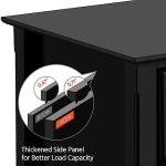 Yaheetech Nightstand with 3 Drawers, Wooden 3-Drawer Bedside Table with Solid Wood Legs, Bedside Cupboard Storage Organizer for Bedroom Home Office Small Space, Easy Assembly, Black