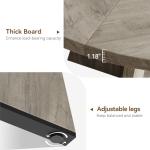 IDEALHOUSE 47" Round Dining Table Set for 4 to 6, Farmhouse Kitchen Table with Wooden Top and Pedestal Base, Circle Dinner Table for Dining Room, Kitchen Room - Grey (No Chairs)