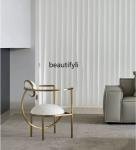 Nordic light luxury dining chair fashion ins dining chair home wrought iron simple modern adult gold