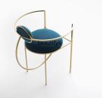 Nordic light luxury dining chair fashion ins dining chair home wrought iron simple modern adult gold