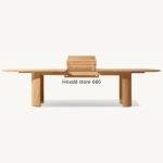 Outdoor tables and chairs rain and sun protection retractable solid wood dining table courtyard garden teak villa open-air