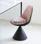 Italian minimalist makeup chair rotatable dining chair modern backrest dressing chair