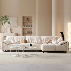 White Modern Minimalist Living Room Sofas for Tiny House Home Furniture