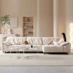 White Modern Minimalist Living Room Sofas for Tiny House Home Furniture