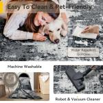 RELEANY Washable Area Rugs 5'x7' Non-Slip Modern Abstract Soft for Living Room Entryway Bedroom Nursery, Print Pattern, Black Gray