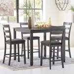 Signature Design by Ashley Bridson 5 Piece Counter Height Dining Room Set, Includes Table & 4 Bar Stools, Gray