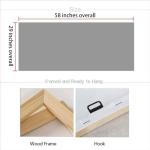 Arjun Tree Wall Art Canvas for Living Room Blue Tree of Life Nature Teal Abstract Textured Painting Picture Modern Panoramic Landscape Artwork Framed Bedroom Home Office Decor, Extra Large 58"x29"