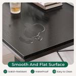 Huuger L Shaped Desk, 47 Inches Computer Desk with Reversible Storage Shelves, Gaming Corner Home Office Writing Study with Metal Frame, Black