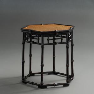 Hexagonal edge bamboo furniture coffee table living room household tea room