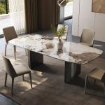Stainless Steel Italian Table Party Event Metal Center Kitchen Dining Tables Chairs Set Restaurant Esstisch Home Furniture