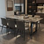 Big Nordic Luxury Table Chairs Rectangular European Modern Marble Dining Table 8 Seater Italian Mesas De Jantar Home Furniture