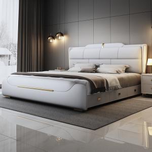 Frame Bedside Table Bed Upholstered Double Queen Sleeping Lounge Bed Bedroom French Camas Matrimoniales House Accessories