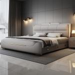 Frame Bedside Table Bed Upholstered Double Queen Sleeping Lounge Bed Bedroom French Camas Matrimoniales House Accessories