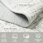 8x10 Area Rugs Washable Rug: Anti-Skid Abstract Modern Living Room Rug Soft Thin Carpets Indoor Floor Non-Shedding Carpet for Bedroom Dining Farmhouse Nursery Home Office (White Gray, 8'x10')