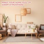 EBOOT 4 x 6 ft Woven Area Rug Tan Neutral Mat Cotton Modern Indoor Entryway Accent Rug Floor Carpet with Tassel for Living Nursery Dining Room Bedside Office Patio Decor