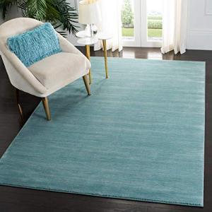 SAFAVIEH Vision Collection Area Rug - 6' x 9', Aqua, Modern Ombre Tonal Chic Design, Non-Shedding & Easy Care, Ideal for High Traffic Areas in Living Room, Bedroom (VSN606B)