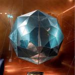 Modern Luxury Wooden Wine Cabinet Diamond Design Wall Mounted Expandable Storage Luxury Art Villa Dining Living Home Furniture