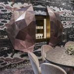 Modern Luxury Wooden Wine Cabinet Diamond Design Wall Mounted Expandable Storage Luxury Art Villa Dining Living Home Furniture