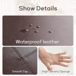 HUIMO Square Leather Storage Ottoman,Ottoman Coffee Table with Storage for Living Room (Brown)