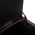 HUIMO Square Leather Storage Ottoman,Ottoman Coffee Table with Storage for Living Room (Brown)