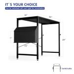 Pamray 32 Inch Computer Desk for Small Spaces with Storage Bag, Home Office Work Desk with Headphone Hook, Small Office Desk Study Writing Table