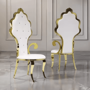 Modern Luxury Royal Wedding Throne Chairs King & Queen High Back With Stainless Steel For Hotels Living Room Bedroom Bar