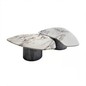 Italian, light luxury, special-shaped, irregular, marble coffee table