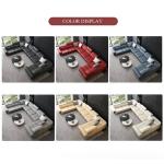 Modern Genuine Leather Black Red Office Home Living Room Furniture U Shape Sofa