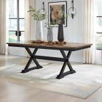 Signature Design by Ashley Wildenauer Dining Extension Table, Self-Storing Butterfly Leaf, Seats 8, Hardwood Solids, 40" W x 78" D x 30.13" H, Black & Dark Brown