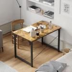 CubiCubi Computer Desk, 32 inch Small Home Office Desk for Small Spaces, Modern Simple Style for Home, Office, Study, Writing, Deep Brown