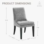 KISLOT Upholstered Dining Chairs Modern Sidechair Performance Fabric High Back Armlesschair for Diningroom Kitchen,Dark Grey,Set of 4(2 Box)