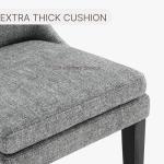 KISLOT Upholstered Dining Chairs Modern Sidechair Performance Fabric High Back Armlesschair for Diningroom Kitchen,Dark Grey,Set of 4(2 Box)