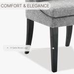 KISLOT Upholstered Dining Chairs Modern Sidechair Performance Fabric High Back Armlesschair for Diningroom Kitchen,Dark Grey,Set of 4(2 Box)