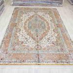 305x427cm Handmade Silk Carpet Kid Friendly Exquisite Turkish Villa Rug (TJ408A)