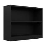 Bush Furniture Universal Small 2 Shelf Bookcase in Black, Low Storage and Display Bookshelf for Home Office or Living Room Organization