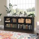 Bush Furniture Universal Small 2 Shelf Bookcase in Black, Low Storage and Display Bookshelf for Home Office or Living Room Organization