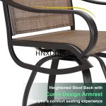 Outdoor Bar Stool, Patio Counter Height Sling Fabric Bar Chairs Set, All-Weather Resistant