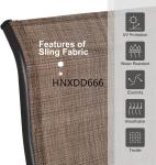 Outdoor Bar Stool, Patio Counter Height Sling Fabric Bar Chairs Set, All-Weather Resistant