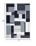 GAOMON 6x9 Contemporary Geometric Accent Rug for Living Room, Bedroom, Dining Room, Office - Soft, Non Slip, Non Shedding, Washable, Grey