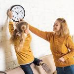 Inbagi 12 Pieces Silent Wall Clock Large 12 Inches Quartz Analog Clock Non Ticking Round Easy to Read Battery Operated for Classroom Office School Kitchen Bedroom Living Room Decorative