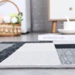 GAOMON 6x9 Contemporary Geometric Accent Rug for Living Room, Bedroom, Dining Room, Office - Soft, Non Slip, Non Shedding, Washable, Grey