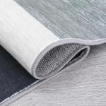 GAOMON 6x9 Contemporary Geometric Accent Rug for Living Room, Bedroom, Dining Room, Office - Soft, Non Slip, Non Shedding, Washable, Grey