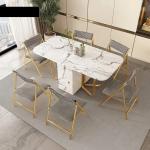 Fashion  Movable Folding Dining Table Furniture Multifunctional Rectangle Movable Dining Table and Folding Chairs  furniture