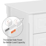 Yaheetech Nightstand with 3 Drawers, Wooden 3-Drawer Bedside Table with Solid Wood Legs, Bedside Cupboard Storage Organizer for Bedroom Home Office Small Space, Easy Assembly, White