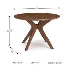 Signature Design by Ashley Lyncott Traditional Round Dining Room Table, Seats up to 4, Brown, 45" W x 29.75" H