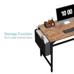 Lufeiya Computer Desk with Drawers - 40 Inch Work Reversible Small Desk for Bedroom Home Office, Simple Study Writing Table PC Desks with Drawer Storage Shelves, Rustic Brown