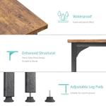 Lufeiya Computer Desk with Drawers - 40 Inch Work Reversible Small Desk for Bedroom Home Office, Simple Study Writing Table PC Desks with Drawer Storage Shelves, Rustic Brown